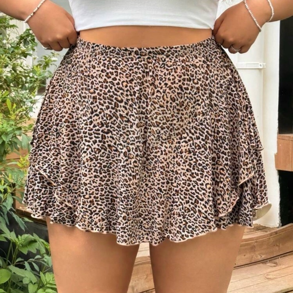 SHEIN Curve Animal Print Skirt